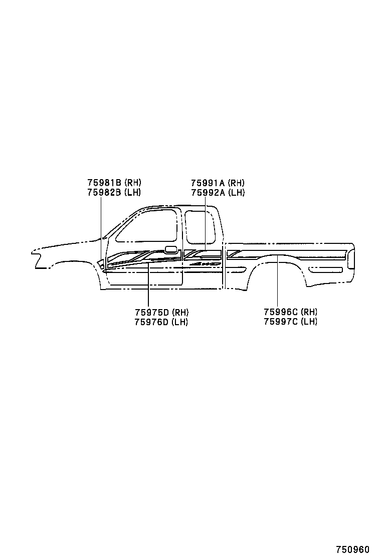 75473-35160 PLATE, BODY SIDE NAME product image
