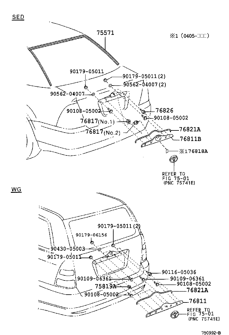 76821-13030 PROTECTOR, LUGGAGE COMPARTMENT DOOR OUTSIDE GARNISH product image