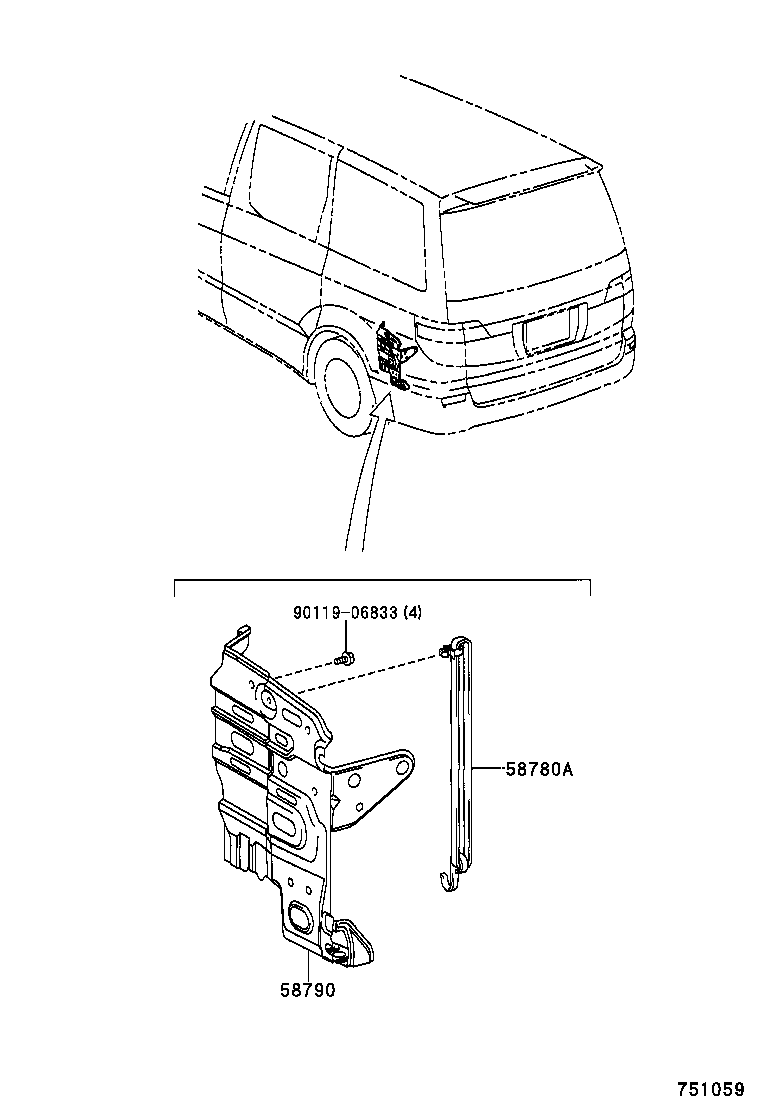 58790-58010 CARRIER ASSY, JACK product image