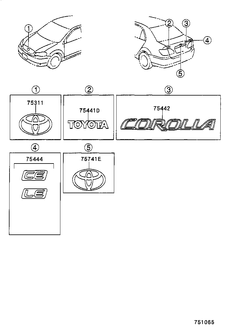 75441-AA050 EMBLEM, SYMBOL product image