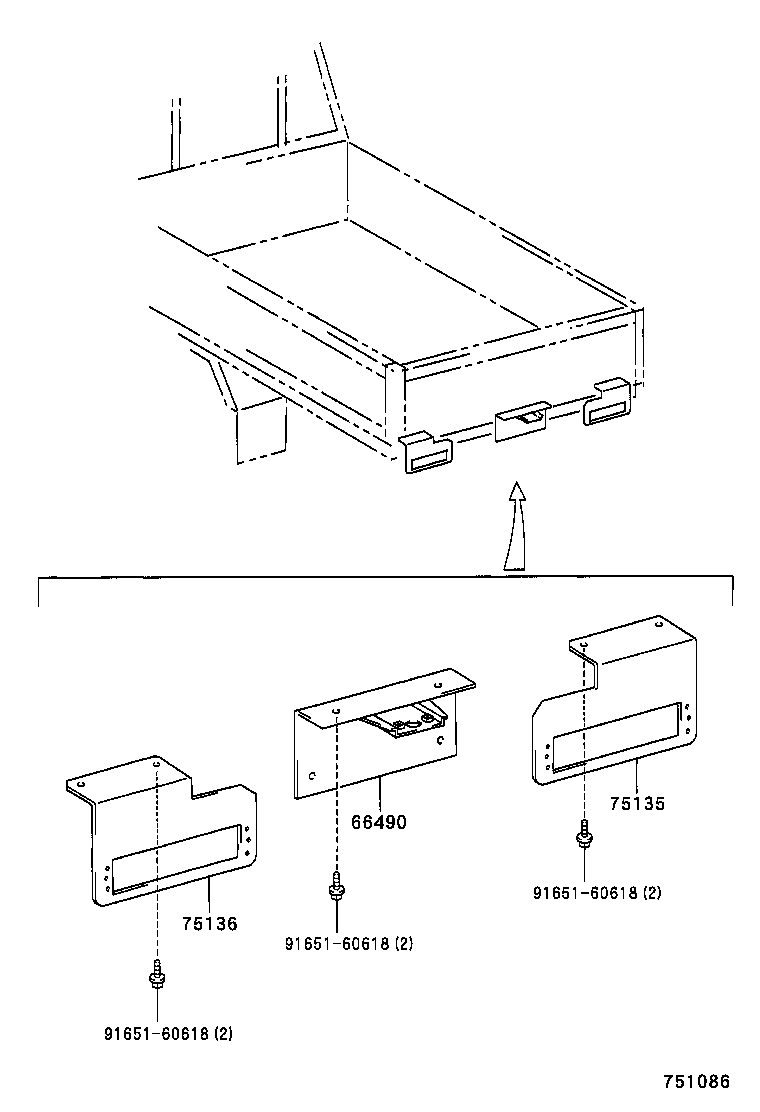 66490-YZC01 HANGER ASSY, LICENSE PLATE BRACKET product image
