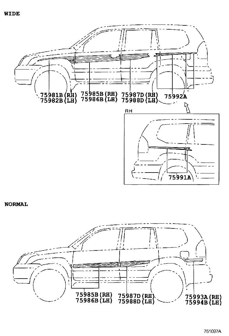 75981-60782 STRIPE, FENDER, RH product image