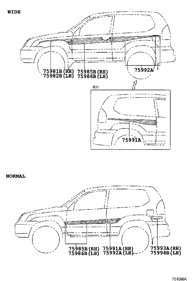 75981-60782 STRIPE, FENDER, RH product image