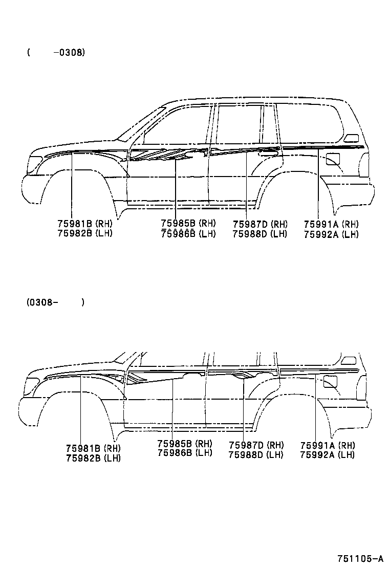 75981-60600 STRIPE, FENDER, RH product image
