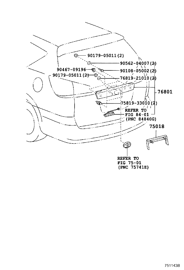 76823-21010 PROTECTOR, BACK DOOR GARNISH MOULDING, RH product image