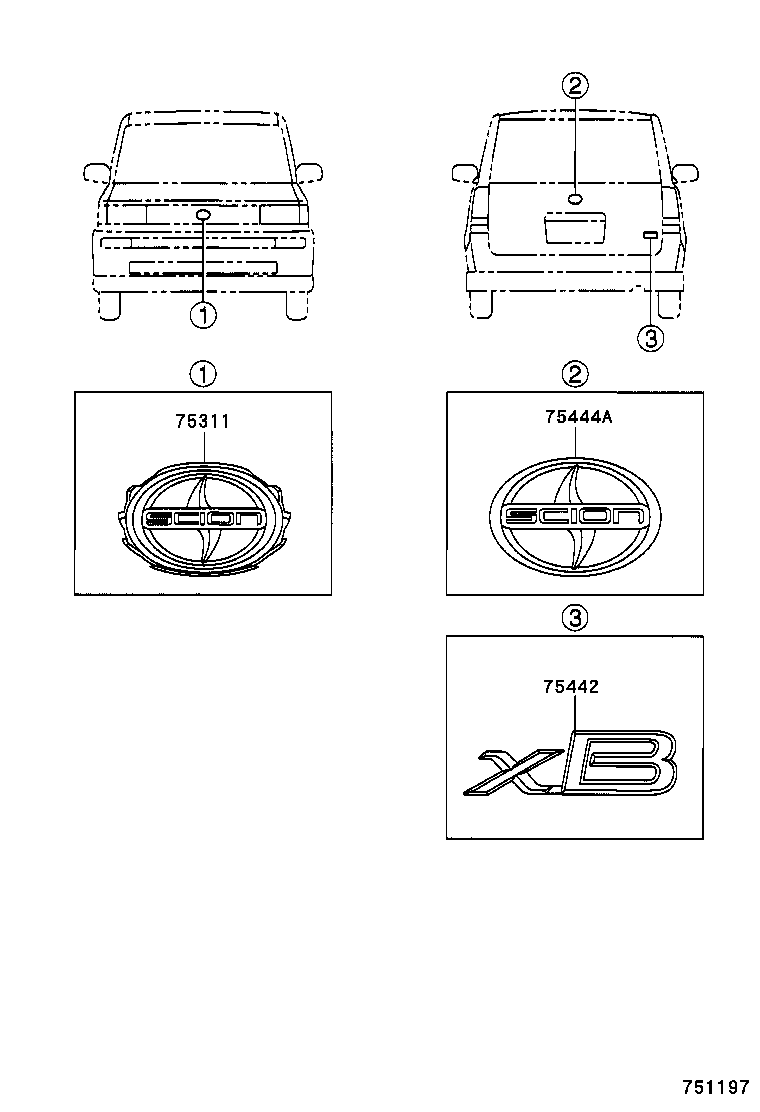 75441-52070 PLATE, BACK DOOR NAME, NO.4 product image