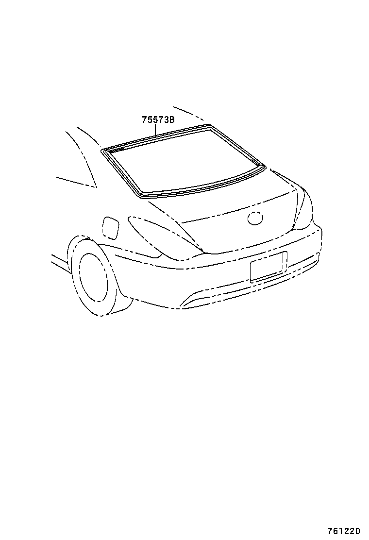 75571-AA050 MOULDING, BACK WINDOW, OUTSIDE product image