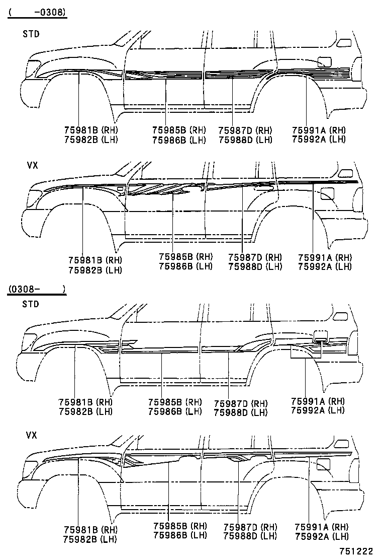 75981-60800 STRIPE, FENDER, RH product image