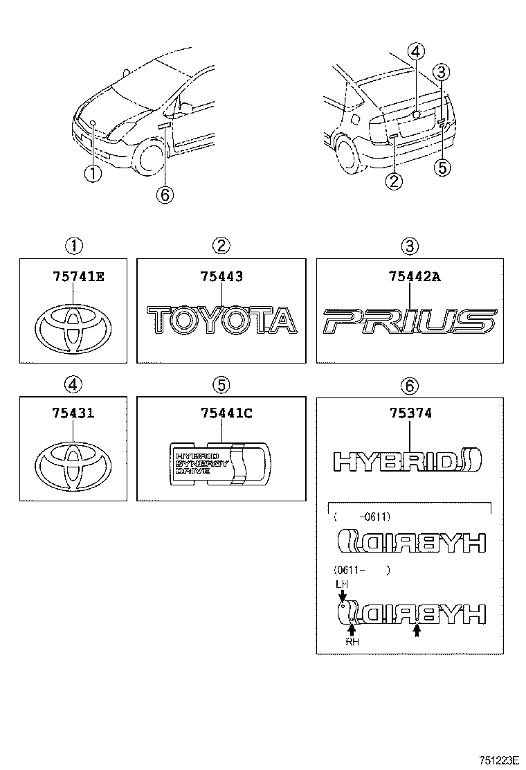 Toyota 90975-02039 EMBLEM, SYMBOL
