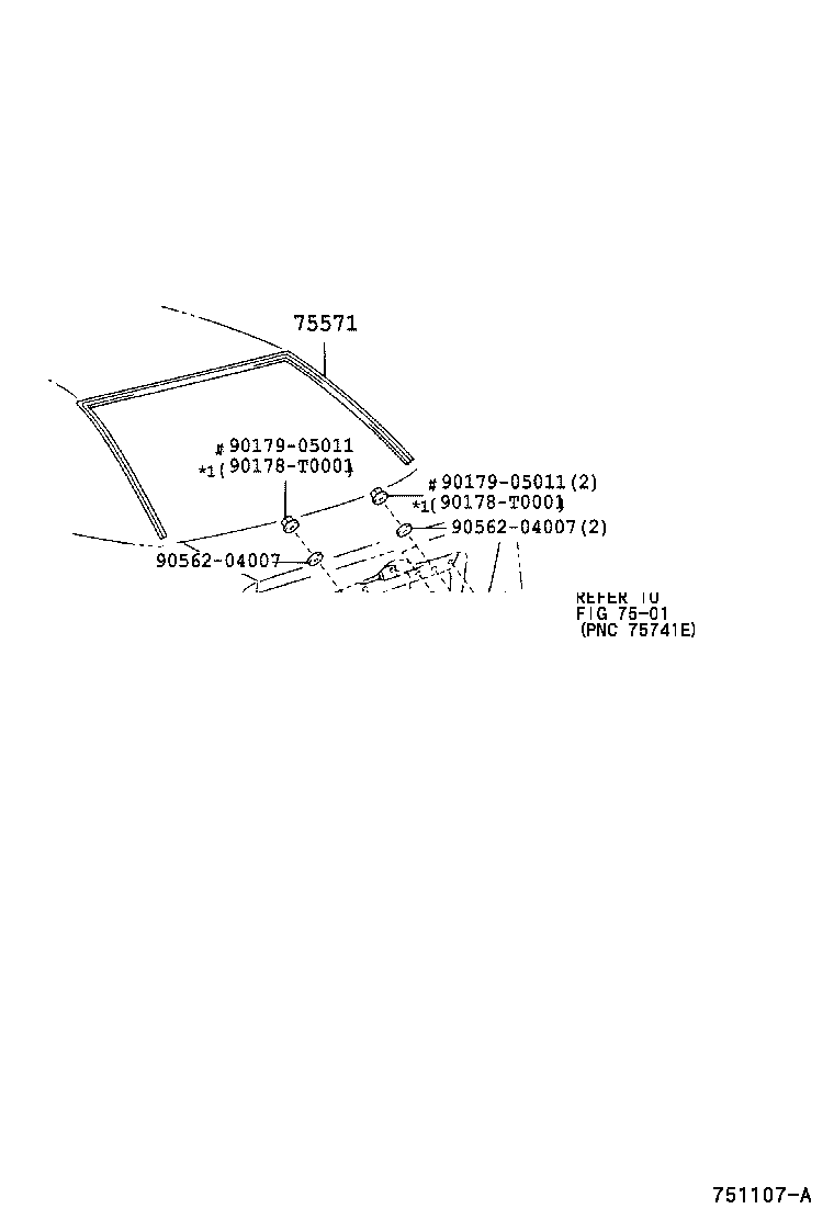 76811-02150 GARNISH, LUGGAGE COMPARTMENT DOOR, OUTSIDE product image