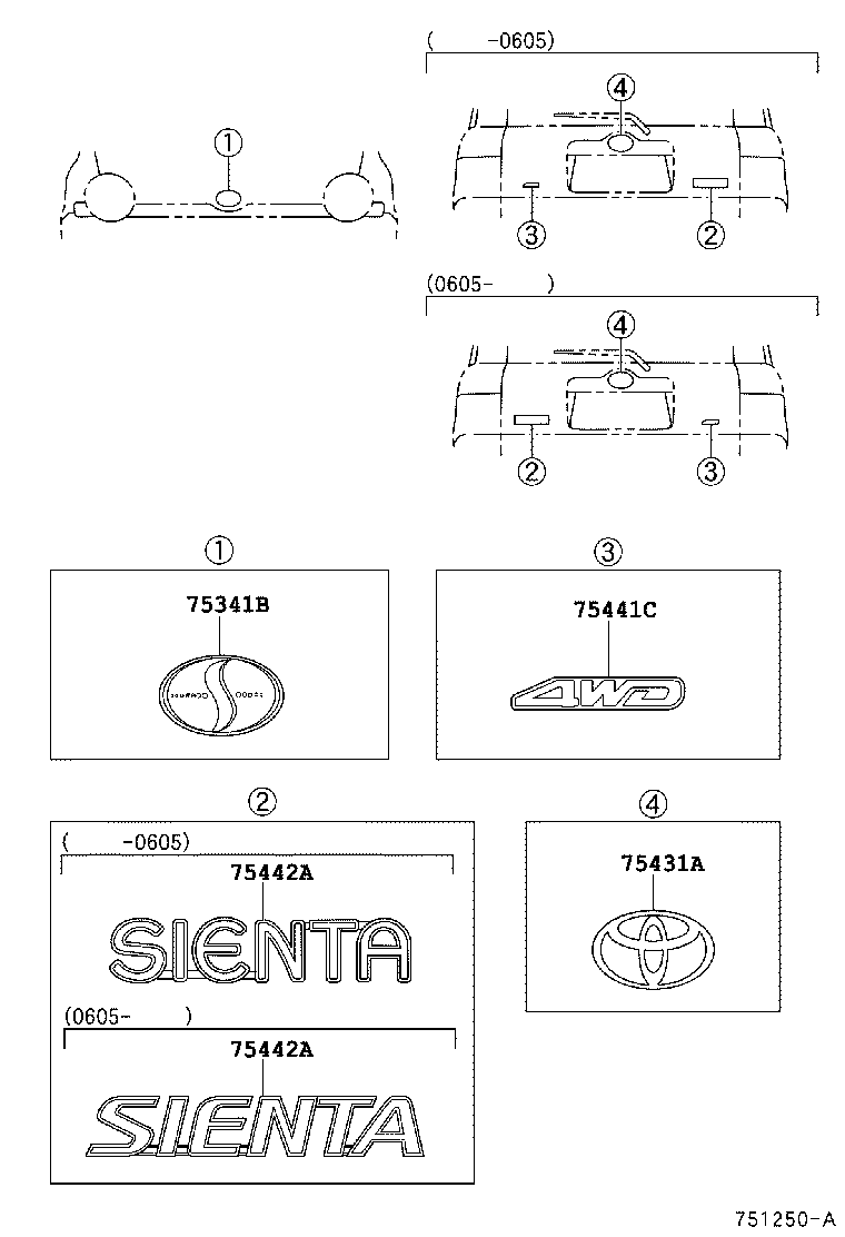 75341-52020 PLATE, HOOD NAME product image
