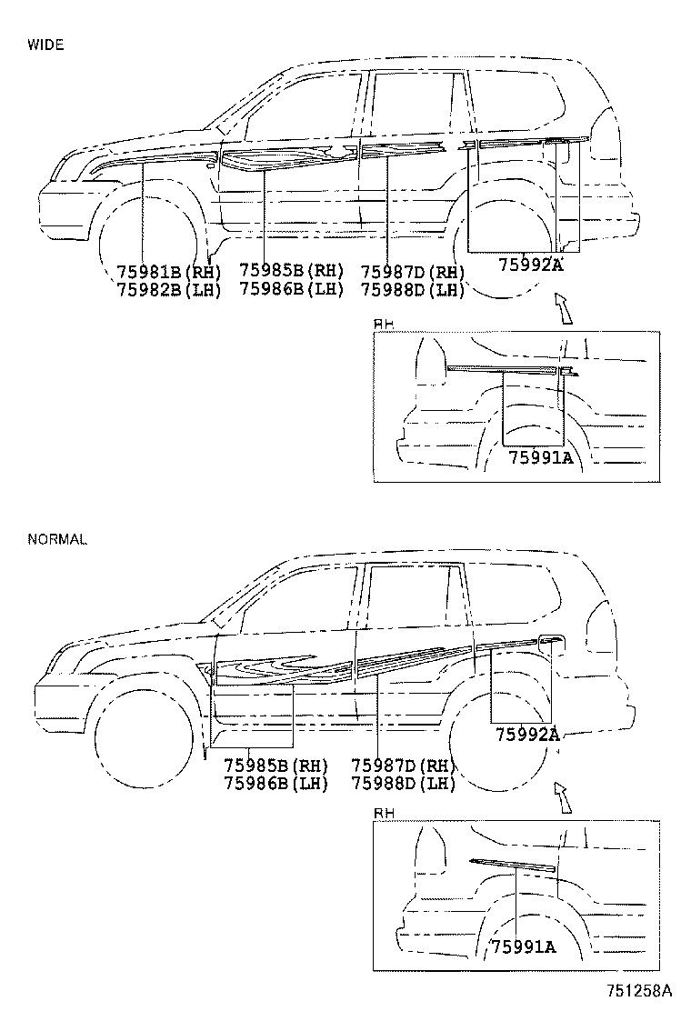 75981-60782 STRIPE, FENDER, RH product image