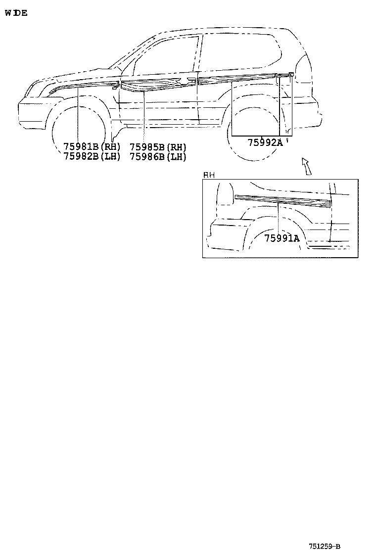 75981-60782 STRIPE, FENDER, RH product image