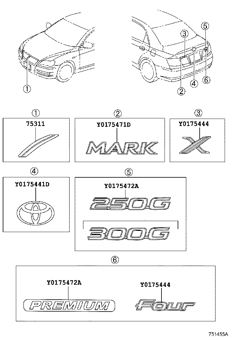 75471-22080 PLATE, LUGGAGE COMPARTMENT DOOR, NO.4 product image