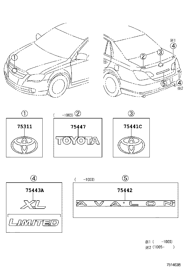 75442-AC040 PLATE, LUGGAGE COMPARTMENT DOOR NAME, NO.2 product image