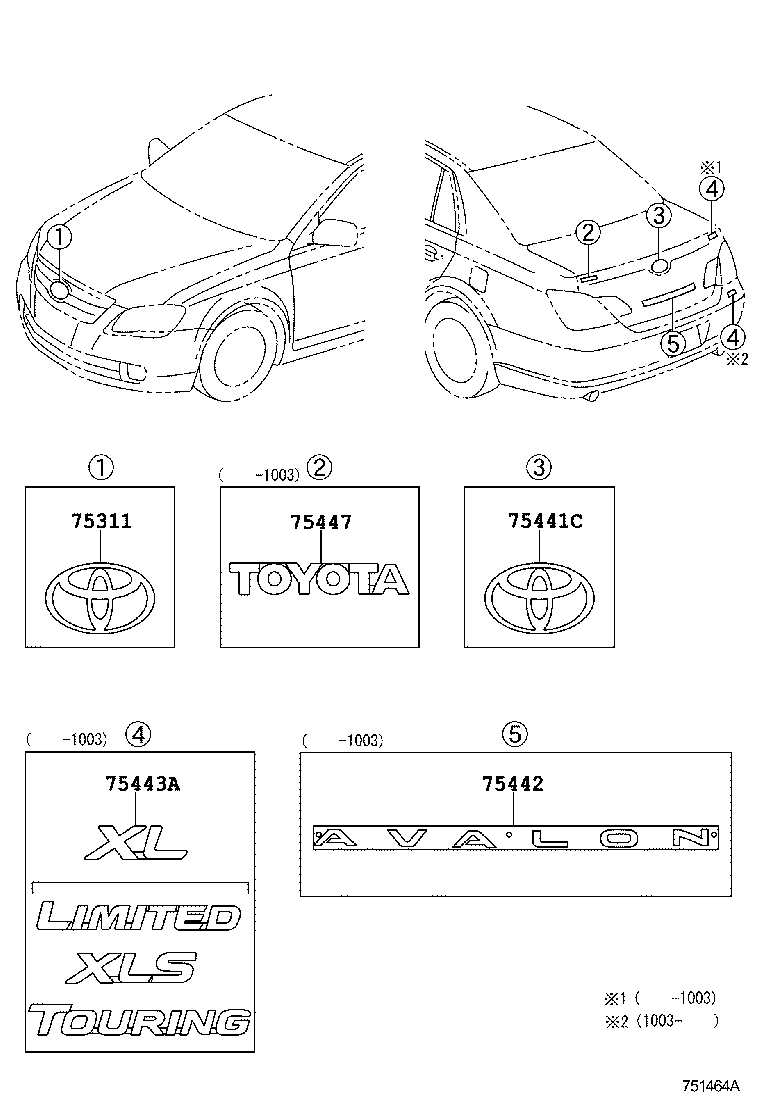 Toyota 75443-AC100 PLATE, LUGGAGE COMPARTMENT DOOR, NO.3