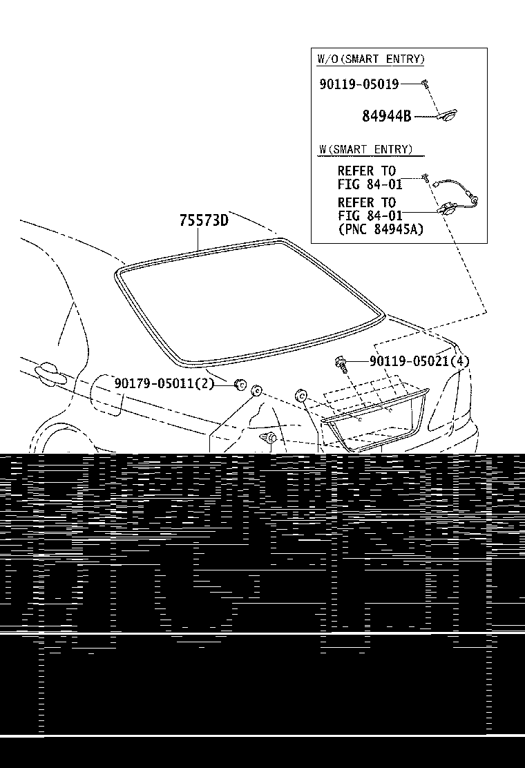 75573-0N010 MOULDING, BACK WINDOW, OUTSIDE product image