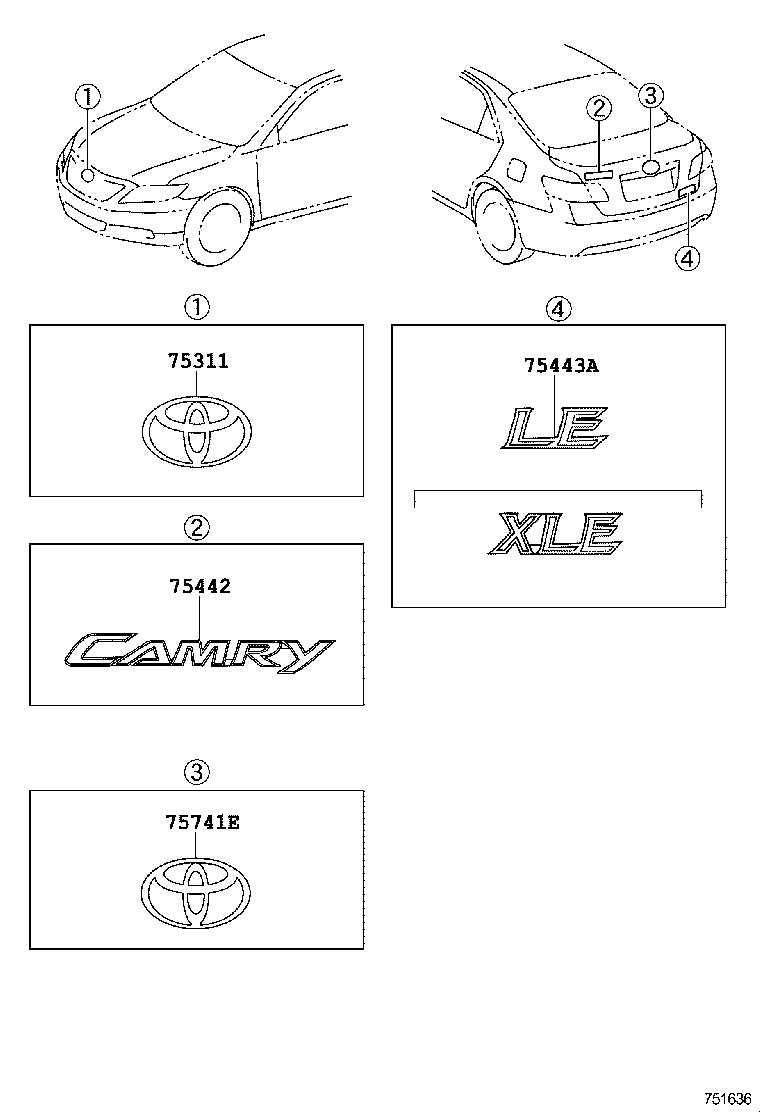 75443-33460 PLATE, LUGGAGE COMPARTMENT DOOR, NO.3 product image