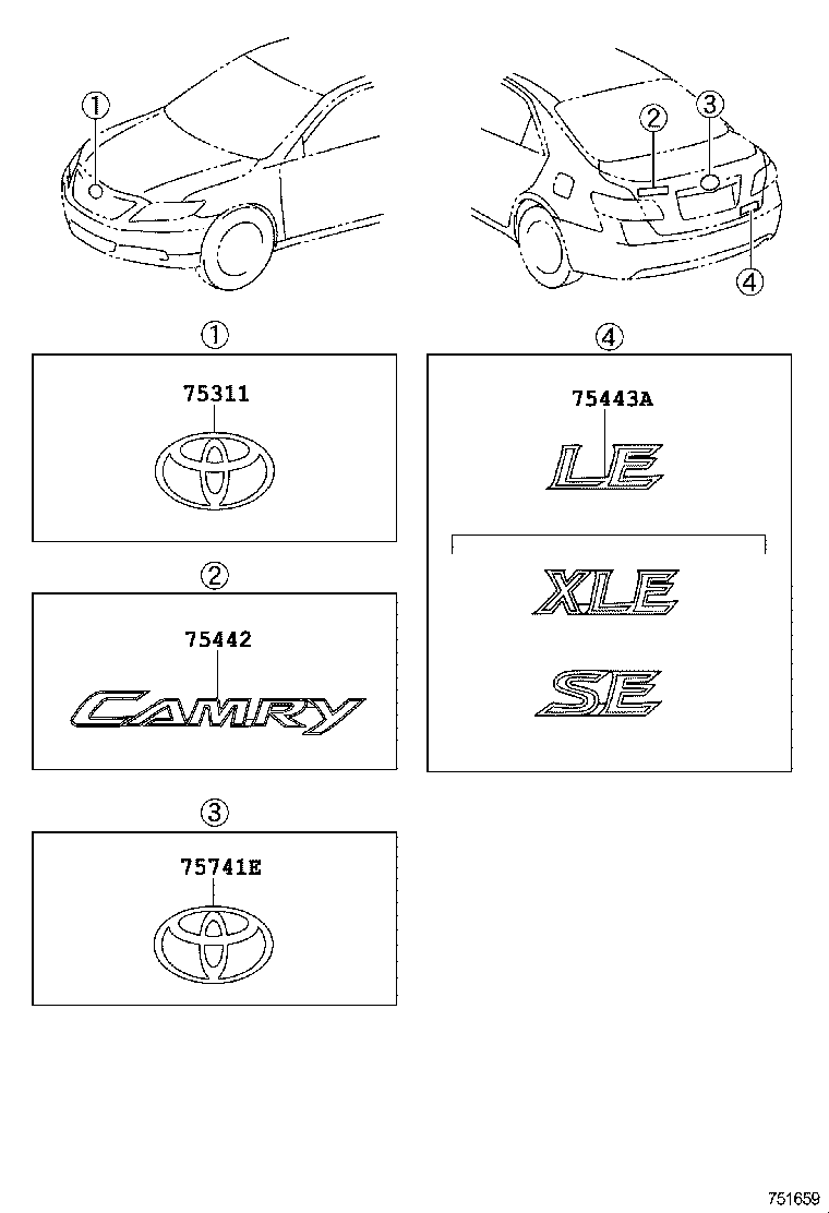 75443-06200 PLATE, LUGGAGE COMPARTMENT DOOR, NO.3 product image