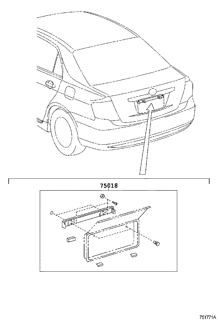 76822-12100 PROTECTOR, BACK DOOR GARNISH MOULDING, LOWER product image