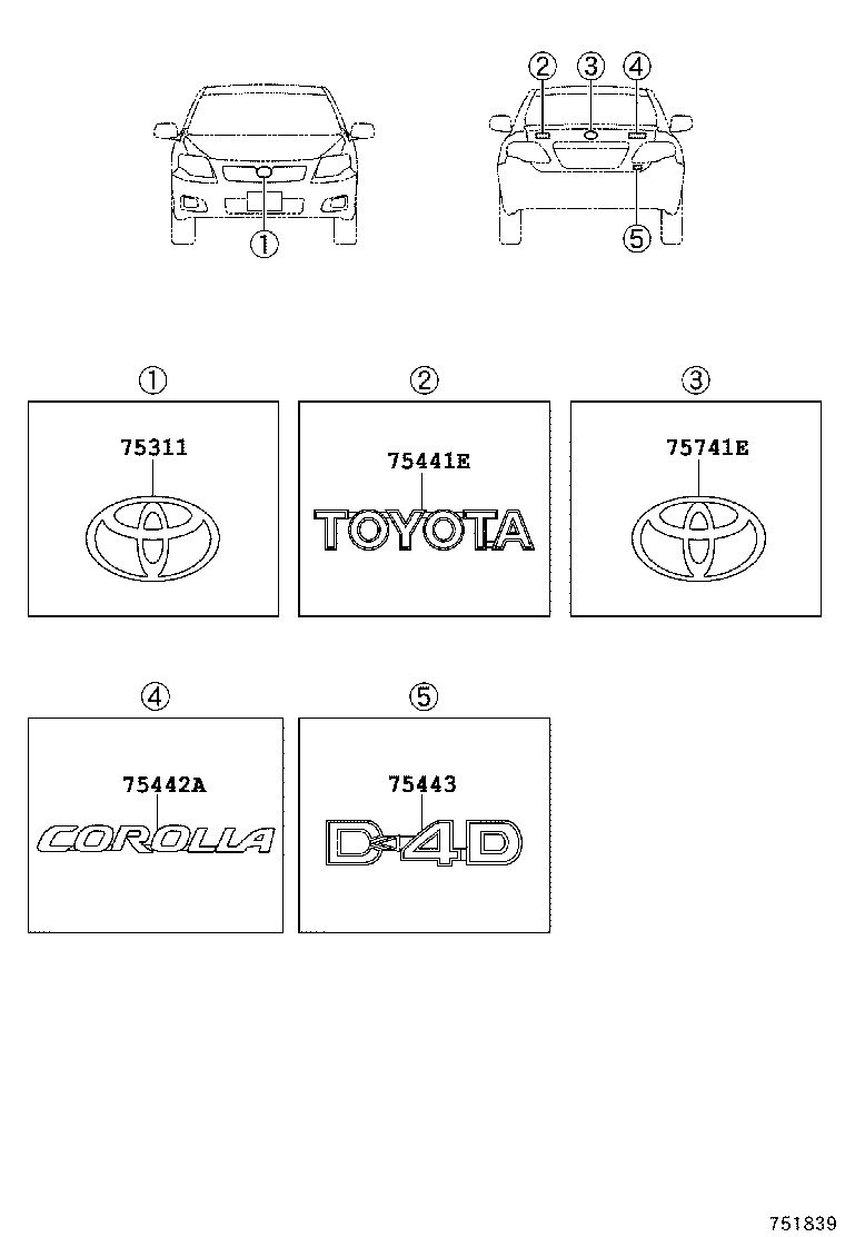75441-12A40 PLATE, BACK DOOR NAME, NO.1 product image