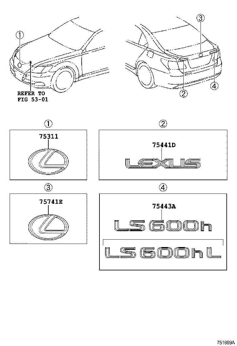 75443-50100 PLATE, LUGGAGE COMPARTMENT DOOR, NO.3 product image