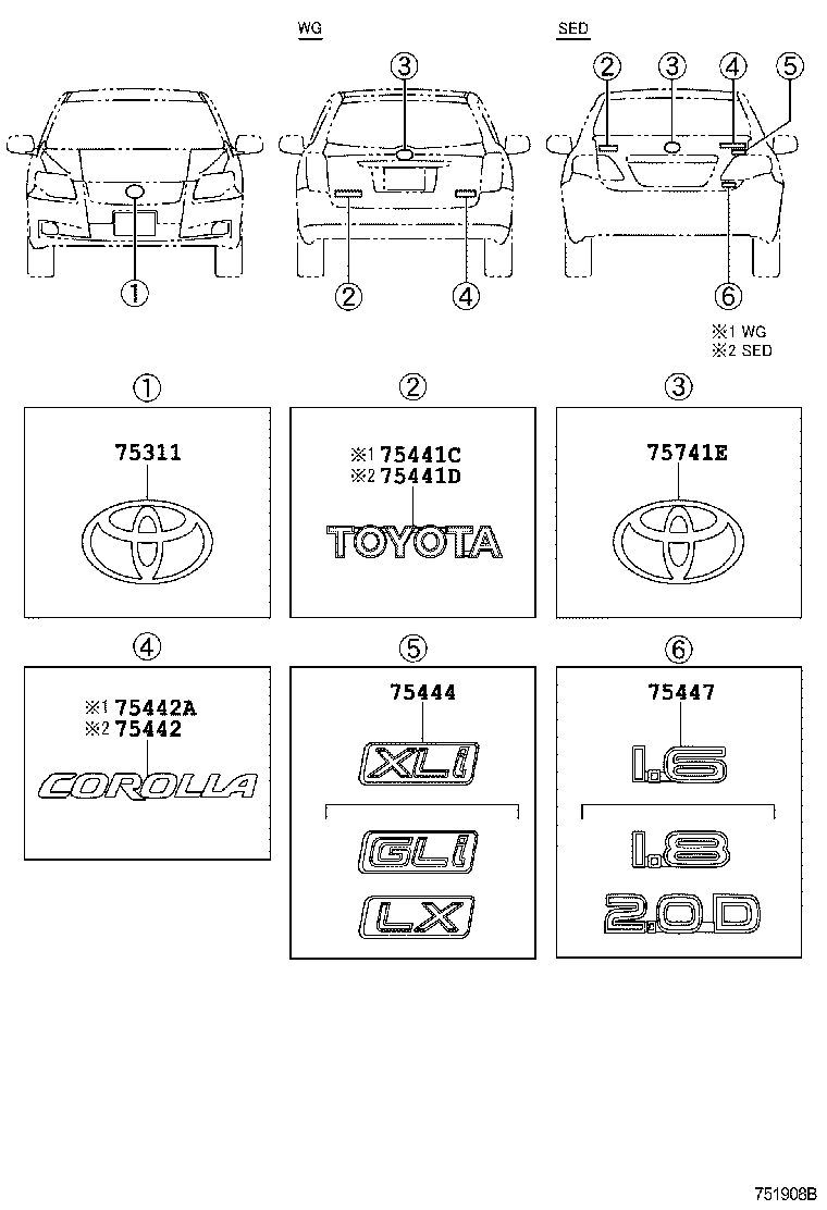 75447-12090 PLATE, LUGGAGE COMPARTMENT DOOR NAME, NO.7 product image