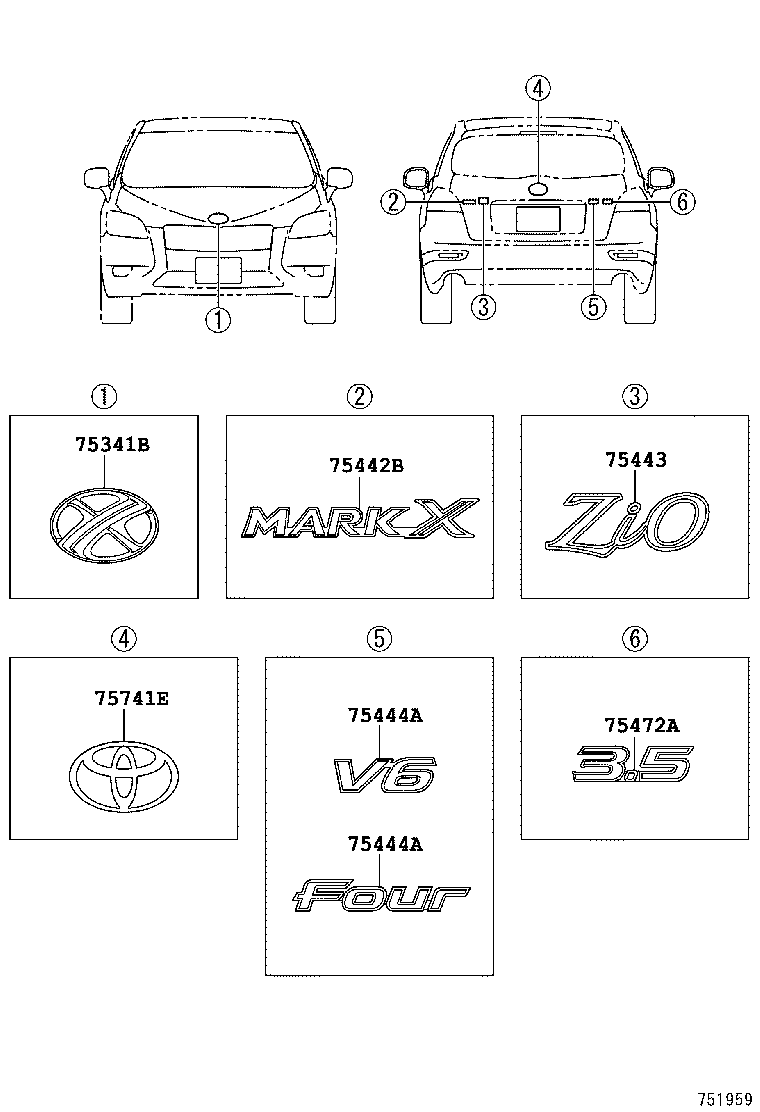 75341-72020 PLATE, HOOD NAME product image