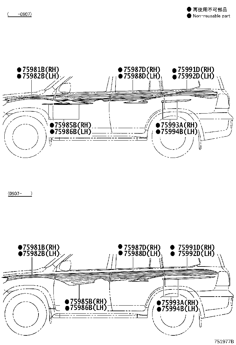 75981-60C40 STRIPE, FENDER, RH product image