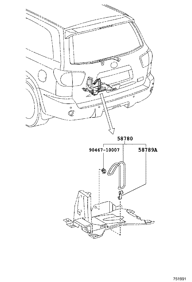 58780-0C040 BAND ASSY, TOOL BOX product image