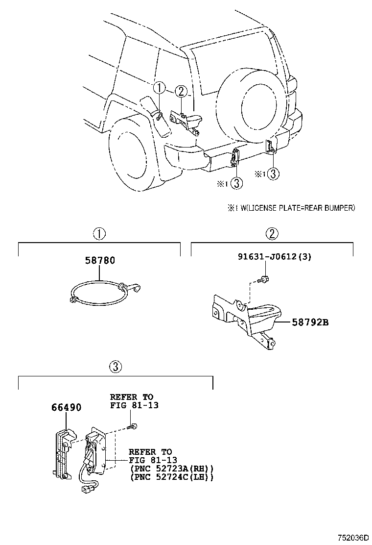 66491-35010 HANGER ASSY, LICENSE PLATE BRACKET product image