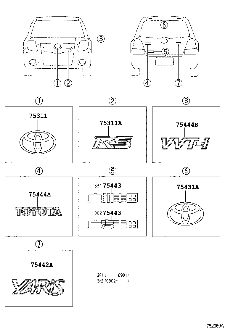 75443-0D050 PLATE, FRONT FENDER product image