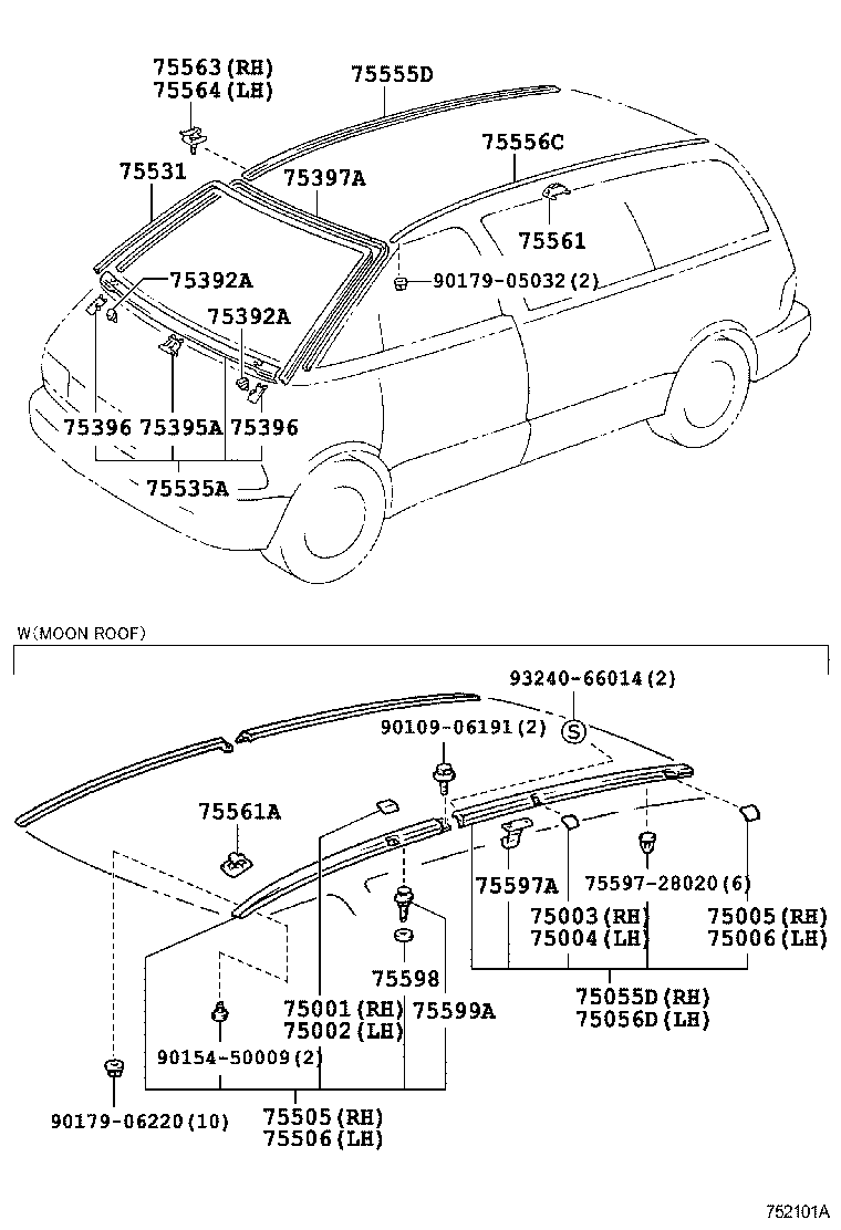 75813-28030 MOULDING, BACK DOOR product image
