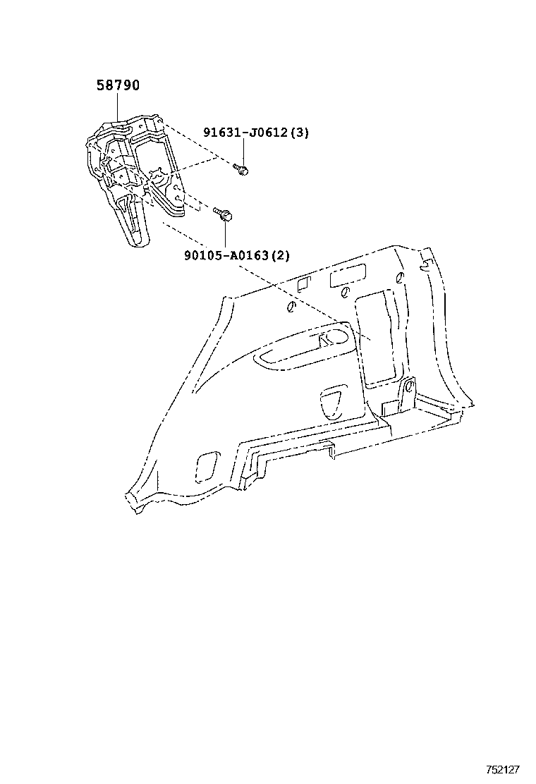 58790-0R010 CARRIER ASSY, JACK product image