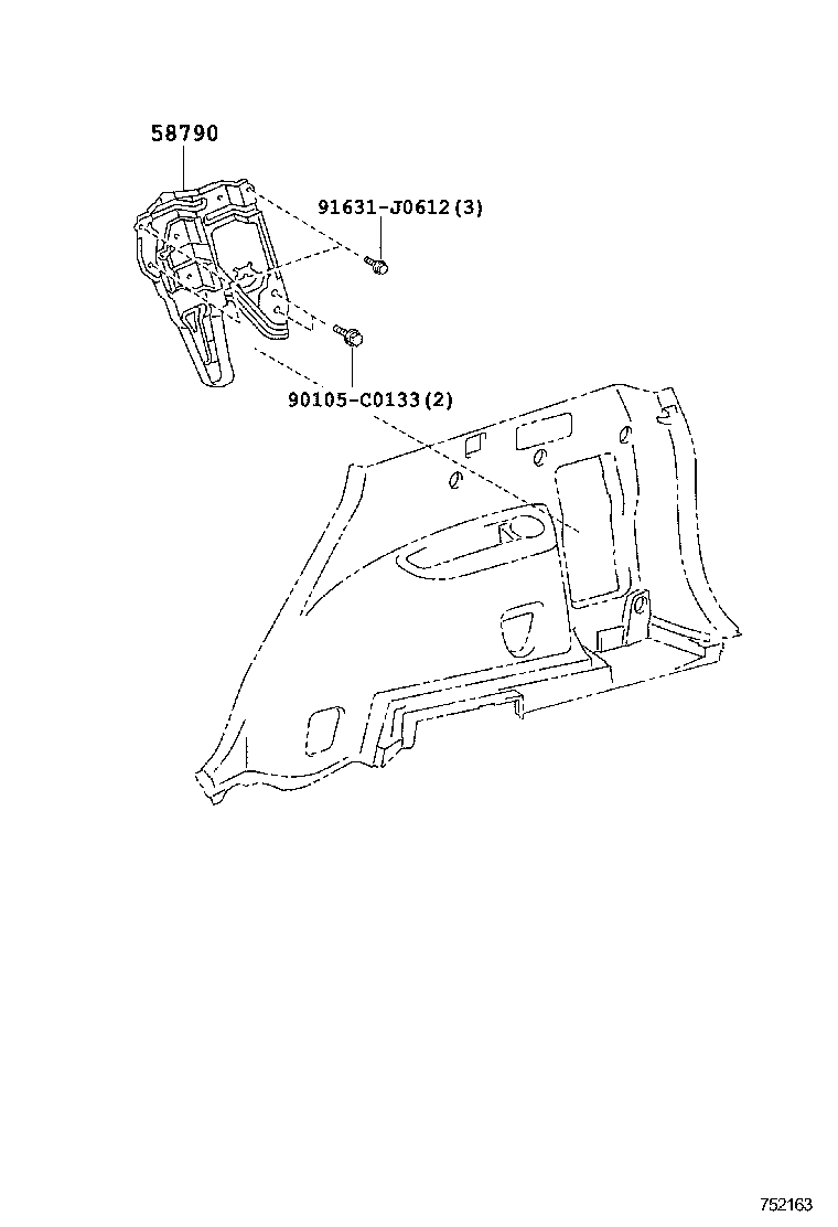 58790-0R020 CARRIER ASSY, JACK product image