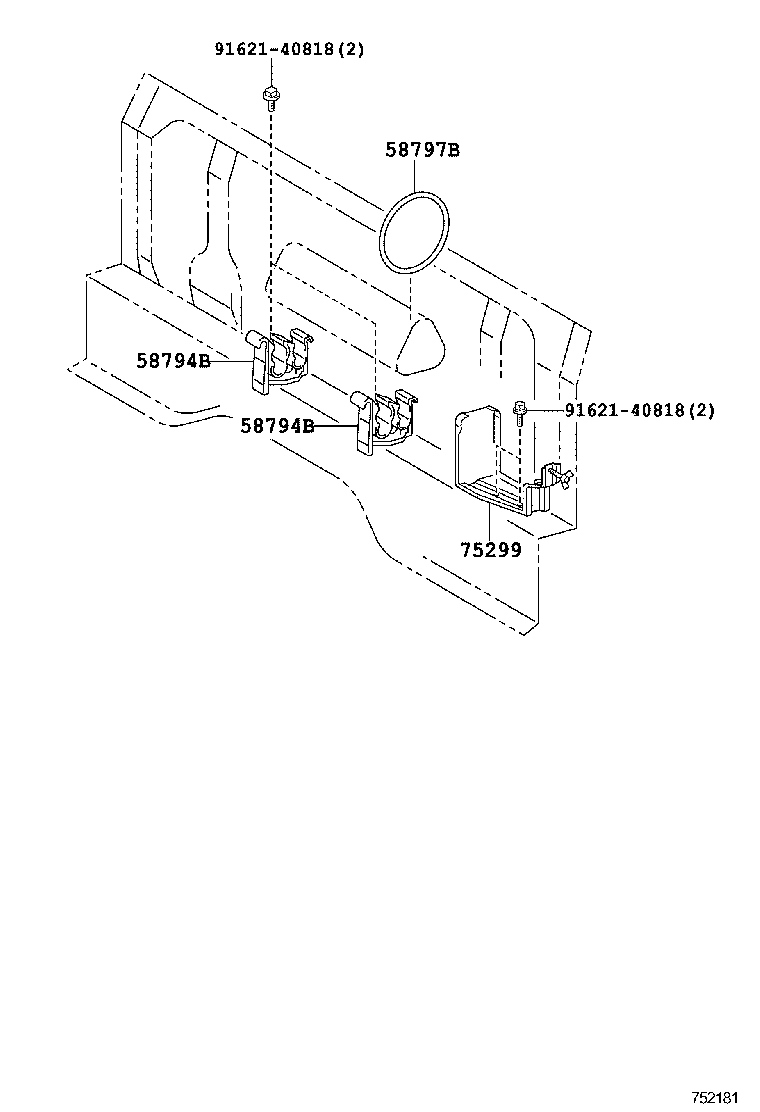75299-0W010 BASE, JACK HOLDER product image