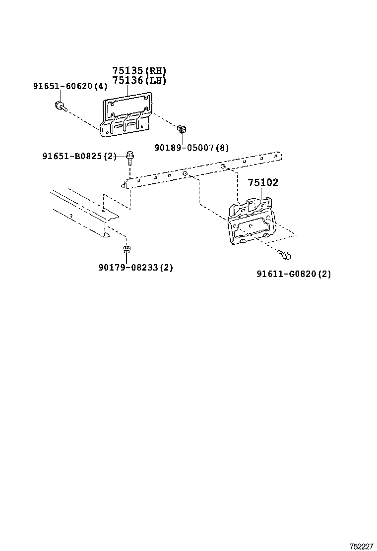 75209-37010 BASE, JACK HOLDER product image
