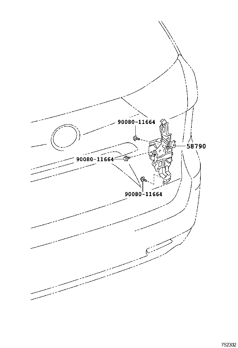 58790-08020 CARRIER ASSY, JACK product image