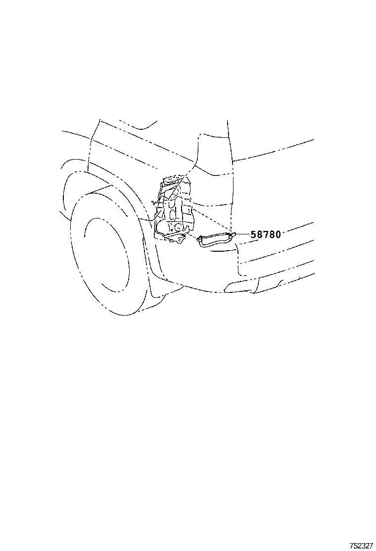 76825-0G080 PROTECTOR, BACK DOOR OUTSIDE GARNISH, NO.2 product image