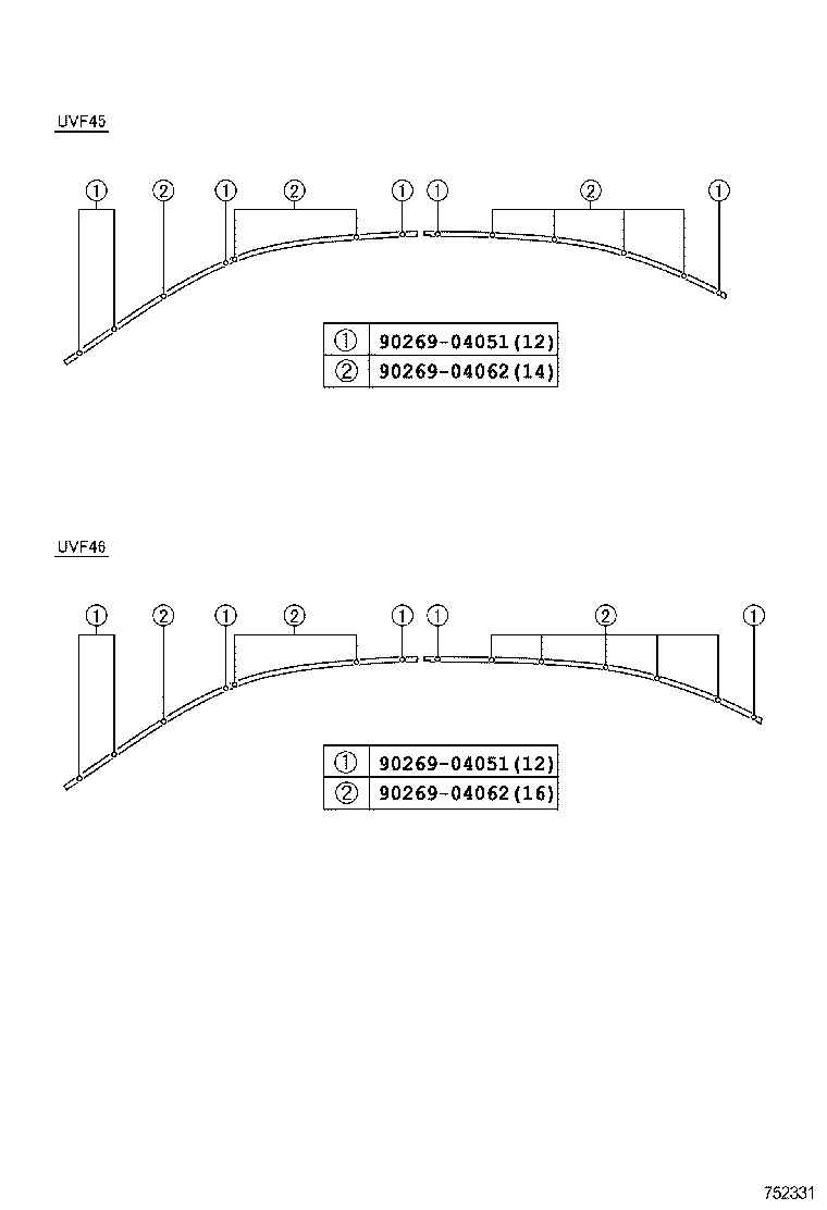75075-50150-C2 MOULDING SUB-ASSY, REAR DOOR, OUTSIDE RH product image