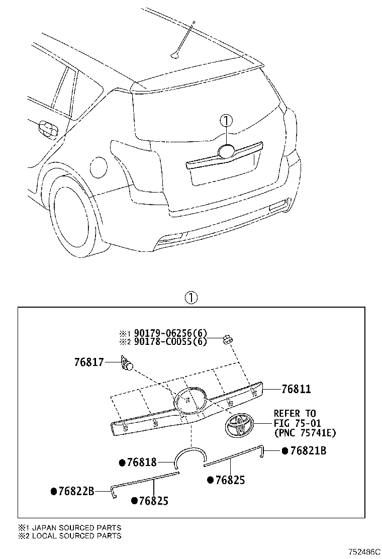 76822-0F020 PROTECTOR, BACK DOOR GARNISH SIDE, LH product image