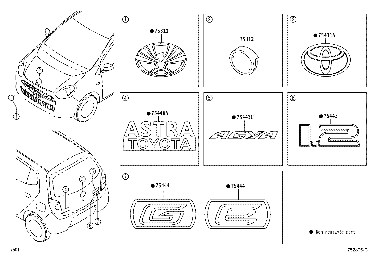 75459-BZ080 PLATE, LUGGAGE COMPARTMENT DOOR, NO.4 product image
