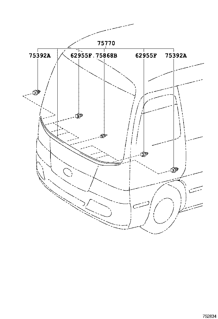 75533-0S010 MOULDING, WINDSHIELD, OUTSIDE product image