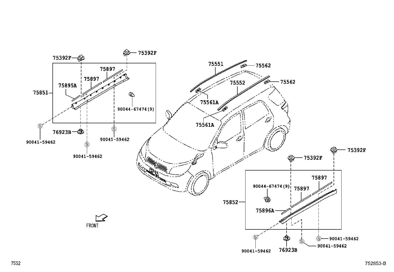 75805-B4020-D2 MOULDING, ROCKER PANEL, RH product image