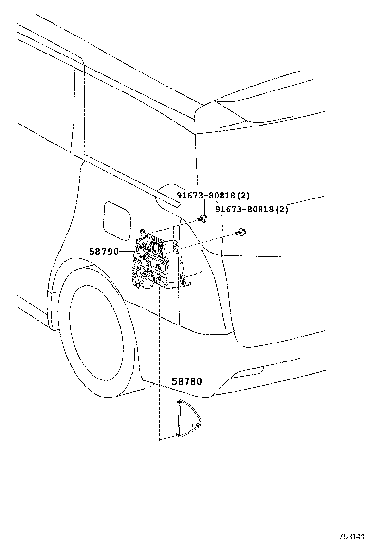 58790-58040 CARRIER ASSY, JACK product image