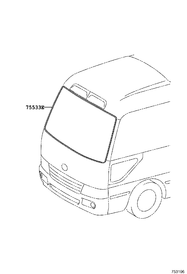 75533-0S010 MOULDING, WINDSHIELD, OUTSIDE product image