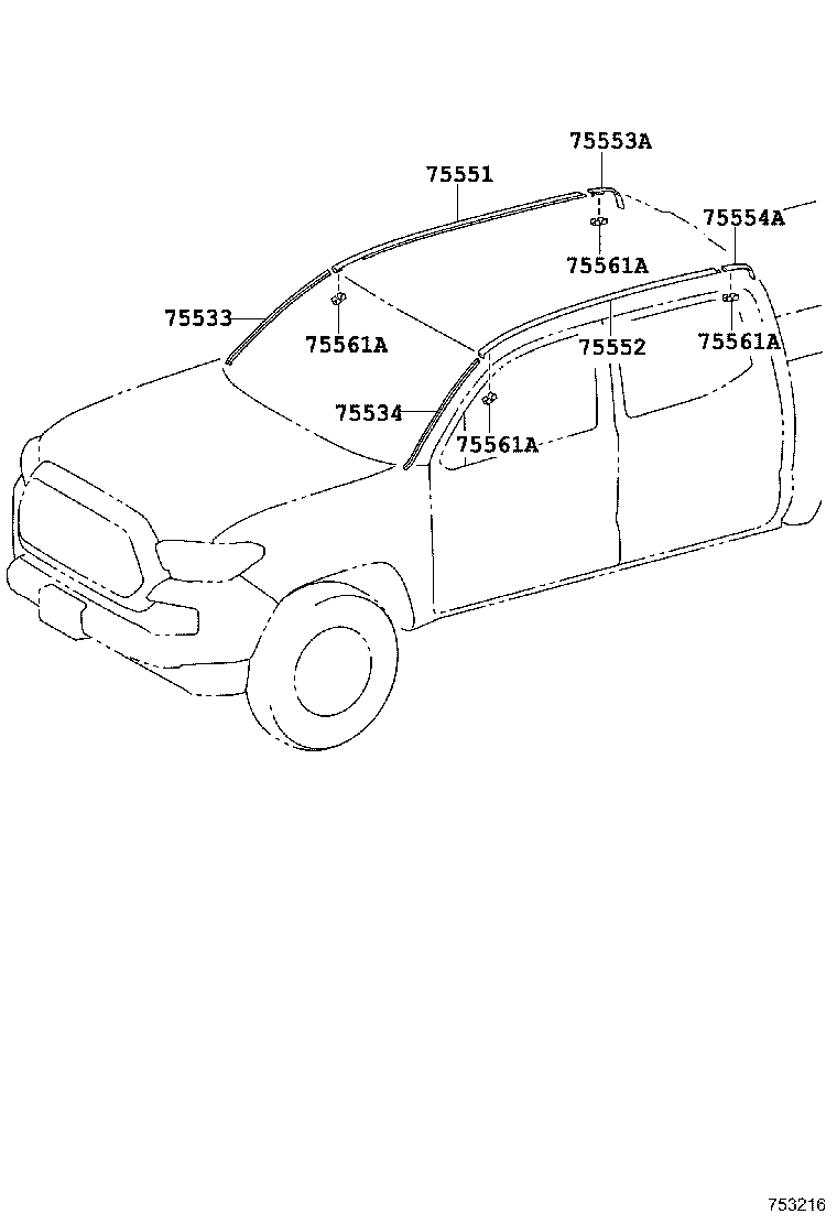 53853-04050 PAD, FRONT WHEEL OPENING EXTENSION, NO.1 product image