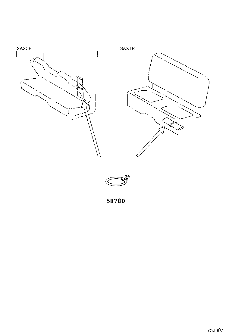 58780-0K130 BAND ASSY, TOOL BOX product image