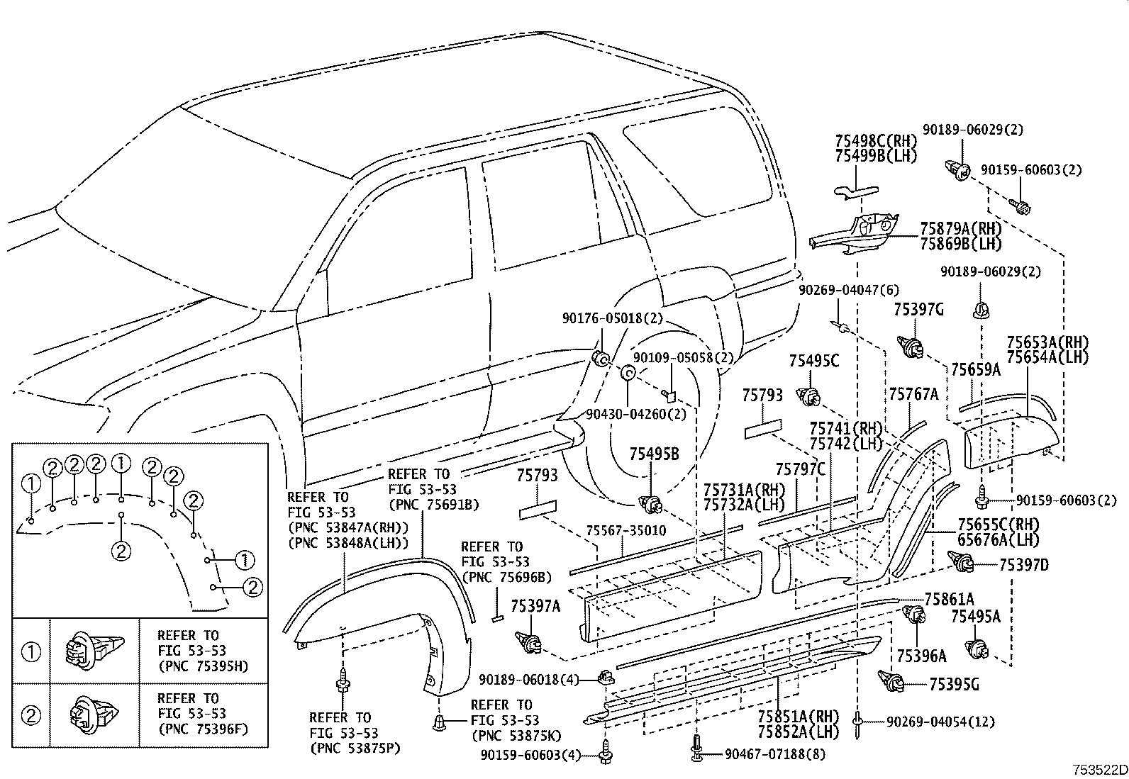 75654-35100-J0 MOULDING, QUARTER, OUTSIDE REAR LH product image