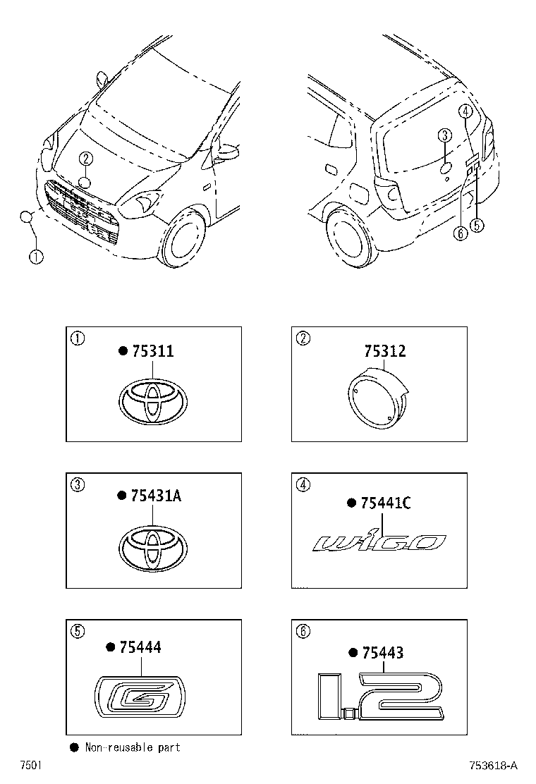 75459-BZ080 PLATE, LUGGAGE COMPARTMENT DOOR, NO.4 product image